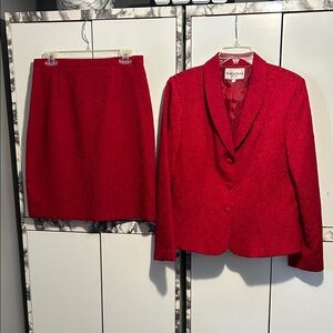 Chic Red Skirt Set